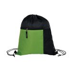 Custom Manchester Recycled (RPET) Drawstring Bag With Zippered & Mesh Pockets - 2